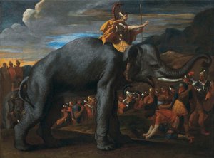 Hannibal Crossing the Alps on an Elephant